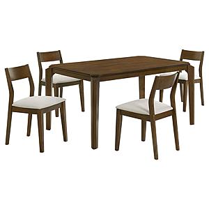 Almonte 5-piece 59-inch Rectangular Dining Set Dark Brown by Coaster