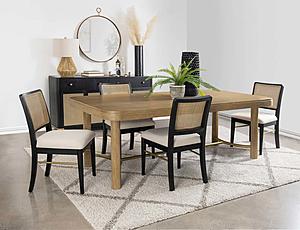Arini 5-piece Extension Leaf Dining Table Set Black by Coaster