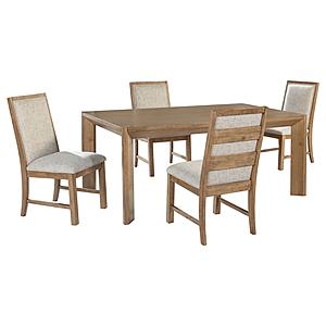 Bruner 5-piece 72-inch Rectangular Dining Set Natural Brown by Coaster