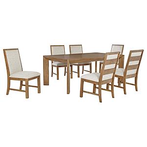 Bruner 7-piece 72-inch Rectangular Dining Set Natural Brown by Coaster