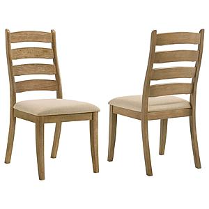 Danvers Wood Dining Side Chair Brown Oak (Set of 2) by Coaster