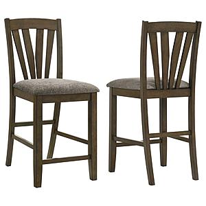 Canfield Counter Height Dining Side Chair Brown (Set of 2) by Coaster