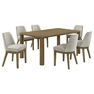 Castlewood 7-piece 71-inch Rectangular Dining Set Brown Oak by Coaster