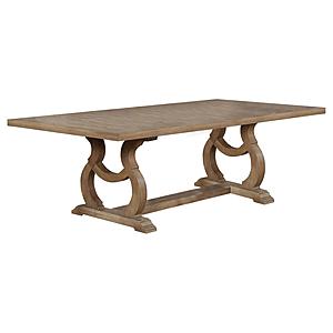 Brockway Rectangular Trestle Dining Set (Dining Table, 4 Chairs) Light by Coaster
