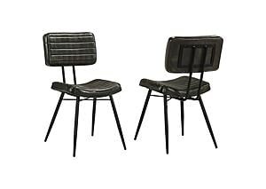 Partridge Padded Side Chairs Espresso and Black (Set of 2) by Coaster