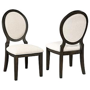 Twyla Oval Back Dining Side Chair Dark Cocoa (Set of 2) by Coaster