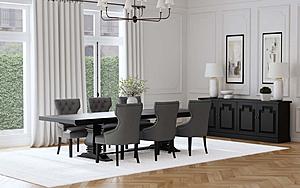 Florence 7-piece 126-inch Extension Dining Table Set Grey by Coaster
