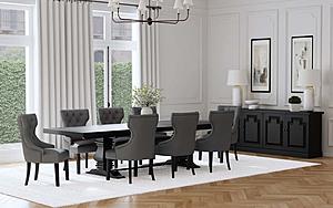 Florence 9-piece 126-inch Extension Dining Table Set Grey by Coaster