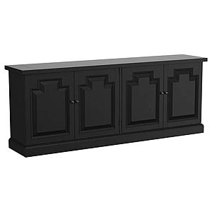 Florence 4-Door Dining Sideboard Buffet Distressed Black by Coaster