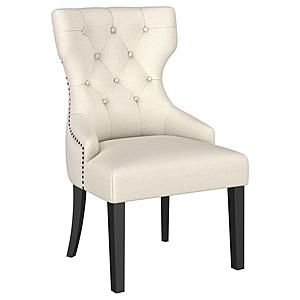 Baney Fabric Upholstered Dining Side Chair Beige and Black by Coaster