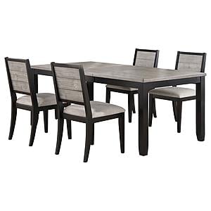 Elodie 5-piece Dining Table Set w/Extension Leaf Grey and Black by Coaster
