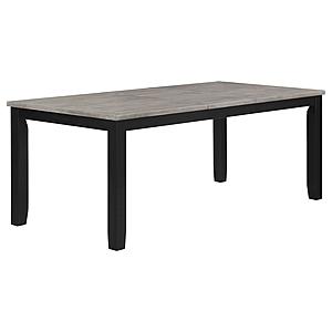 Elodie Rectangular Dining Table with Extension Grey and Black by Coaster