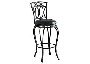 Adamsville Upholstered Swivel Bar Stool Black by Coaster