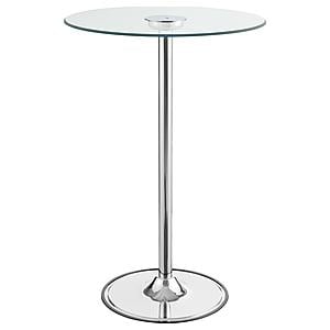 Thea LED Bar Table Chrome and Clear by Coaster