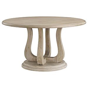 Trofello Round 60-inch Pedestal Dining Table White Washed by Coaster
