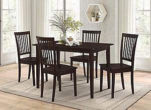 Gomez 5-piece Rectangular Dining Table Set Cappuccino by Coaster