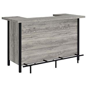 Bellemore Freestanding Home Bar Wine Cabinet Grey Driftwood by Coaster