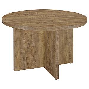 Jamestown Round Engineered Wood Dining Table with Decorative Laminate Mango Brown by Coaster