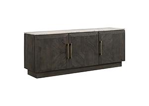 Dennis 3-door Marble Top Dining Sideboard Server White and Tobacco Grey by Coaster