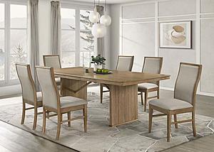 Adina 7-piece Extension Dining Set Distressed Light Brown by Coaster
