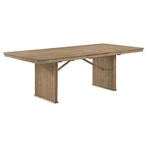 Adina 89-inch Extension Dining Table Distressed Light Brown by Coaster