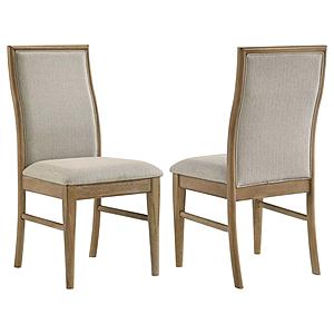 Adina Upholstered Dining Side Chair Barley (Set of 2) by Coaster