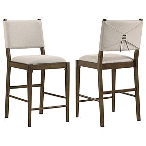 Ottowa Upholstered Counter Side Chair Brown (Set of 2) by Coaster