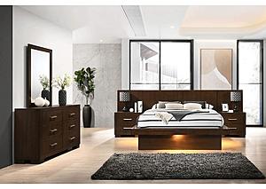 Jessica 5-piece Queen Bedroom Set w/Nightstand Panels Cappuccino by Coaster