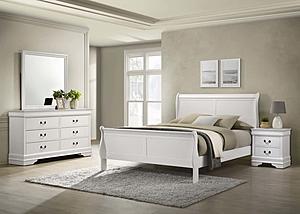 Louis Philippe 4-piece Queen Bedroom Set White by Coaster