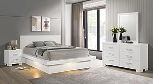 Jessica 4-piece Queen Platform Bedroom Set Cream White by Coaster