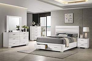Felicity Storage Bedroom Set White High Gloss by Coaster