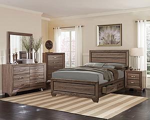 Kauffman Storage Bedroom Set - Washed Taupe by Coaster