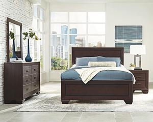 Kauffman 4-piece Queen Bedroom Set w/High Straight Headboard Dark Cocoa by Coaster