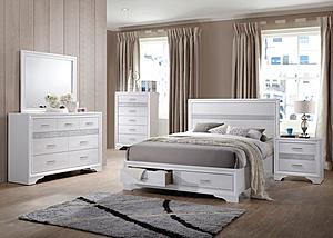 Miranda 5-piece Queen Platform Storage Bedroom Set White by Coaster