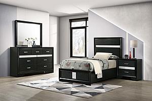 Miranda 4-piece Twin Bedroom Set Black by Coaster