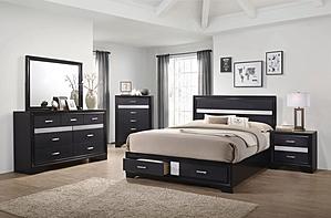 Miranda 4-piece Queen Platform Storage Bedroom Set Black by Coaster