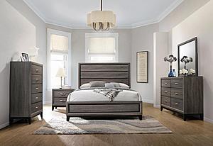 Watson Bedroom Set - Gray Oak & Black by Coaster