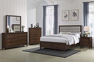 Welsley Upholstered Bedroom Set Walnut by Coaster