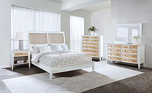 Bexhill Upholstered Panel Bedroom Set White by Coaster