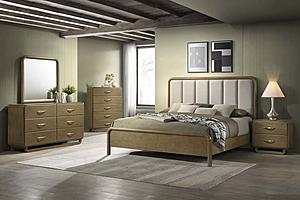 Amsbury Upholstered Bedroom Set Nutmeg by Coaster
