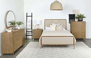 Arini 5-piece Queen Bedroom Set Cream and Sand Wash by Coaster