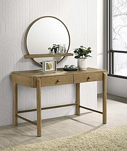 Arini 2-piece Makeup Vanity Table w/Mirror Set Sand Wash by Coaster
