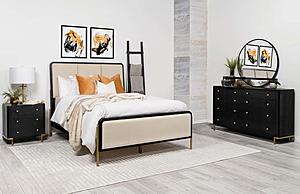 Arini 4-piece Queen Bedroom Set Cream and Black by Coaster