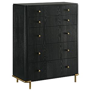 Arini 5-drawer Bedroom Chest Black by Coaster
