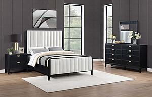 Brookmead 4-piece Upholstered Queen Bedroom Set Black by Coaster