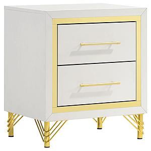 Lucia 2-drawer Nightstand Bedside Table White by Coaster