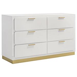 Caraway 6-drawer Bedroom Dresser White by Coaster
