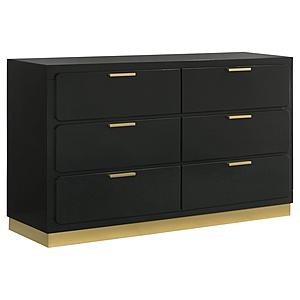 Caraway 6-drawer Bedroom Dresser Black by Coaster