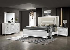 Marmore 4-piece Queen Bedroom Set White by Coaster
