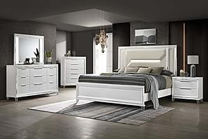 Marmore 5-piece Queen Bedroom Set White by Coaster